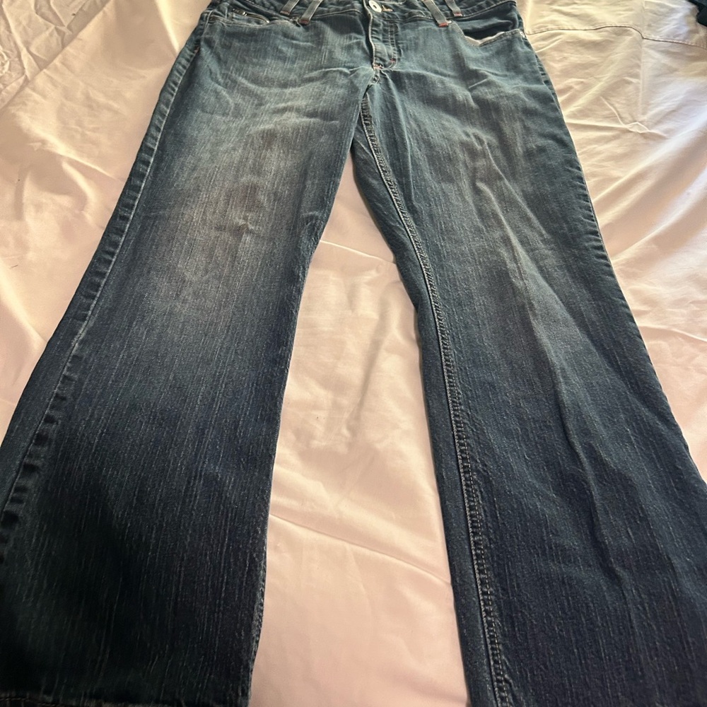 Lee Blue Flare Wide Leg Jeans size 14 short